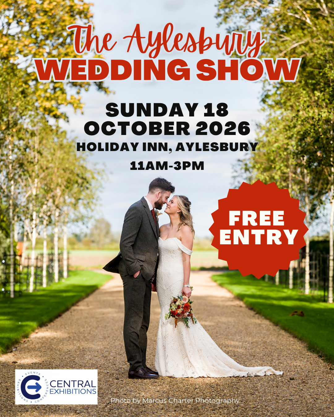 Aylesbury Wedding Show, Sunday 18 October, Holiday Inn, 11am - 3pm